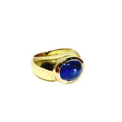 Bague Jonc en or jaune et tanzanite