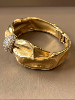 Bracelet Jonc en or jaune et diamants