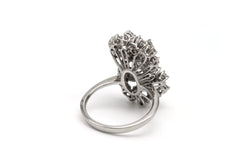 Bague en or blanc et diamants