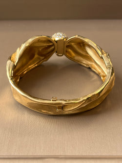 Bracelet Jonc en or jaune et diamants