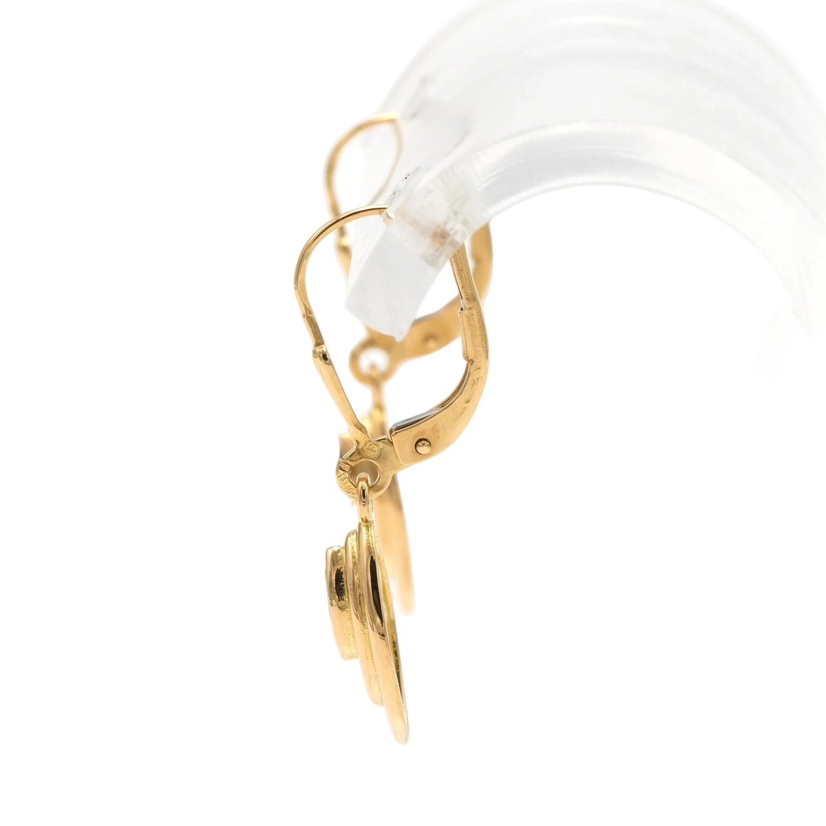 Boucles d'oreilles Pendantes en or jaune et saphirs
