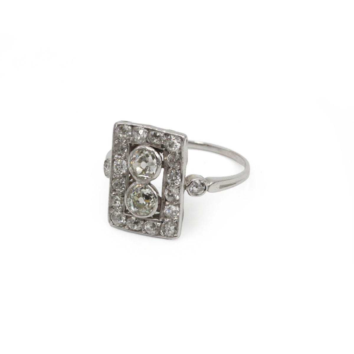 Bague Entourage en or blanc et diamants