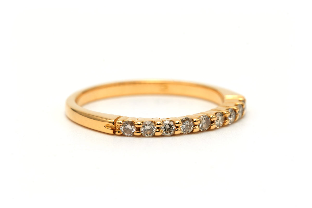 Bague Alliance en or jaune et diamants