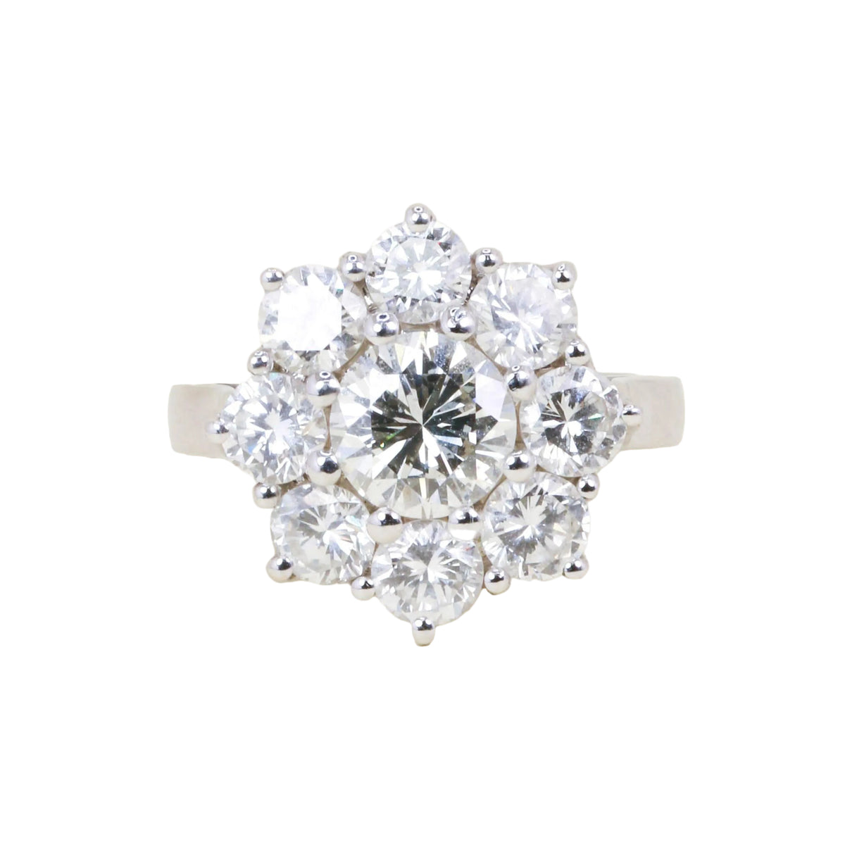 Bague Marguerite en or blanc et diamants