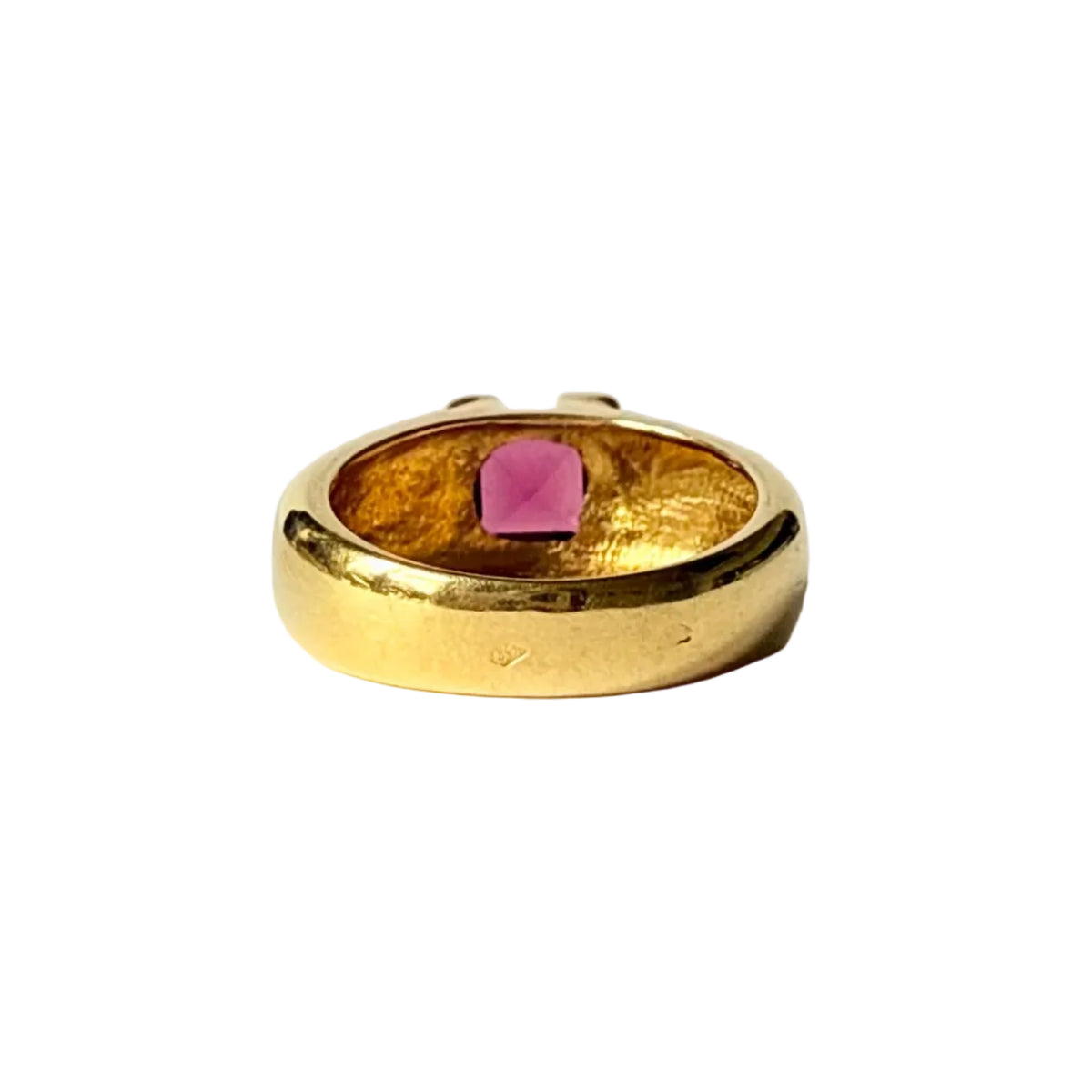 Bague Bandeau en or jaune et tourmaline