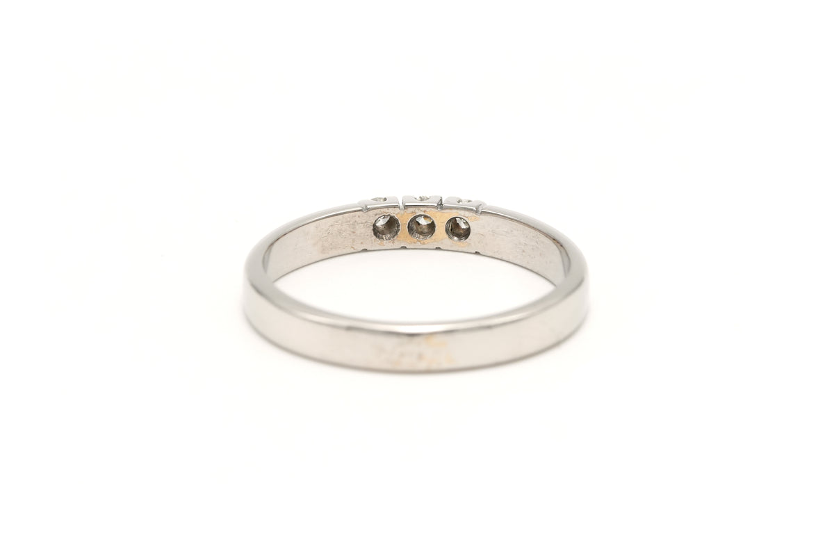 Bague Trilogie en or blanc et diamants