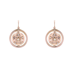 Boucles d'oreilles Dormeuses en or rose et perles
