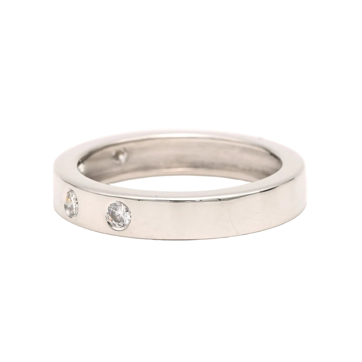 Bague Alliance en or blanc et diamants