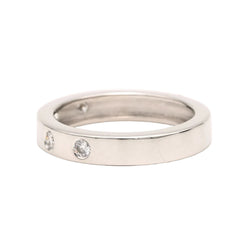 Bague Alliance en or blanc et diamants