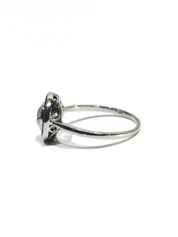 Bague Cible en platine, rubis, et diamants