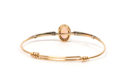 Bracelet Jonc en or jaune, opale et diamants
