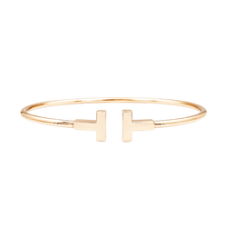 Bracelet Tiffany & Co., collection "Tiffany T", modèle «Wire », or rose.