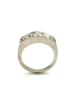 Bague Jarretière en or blanc et diamants
