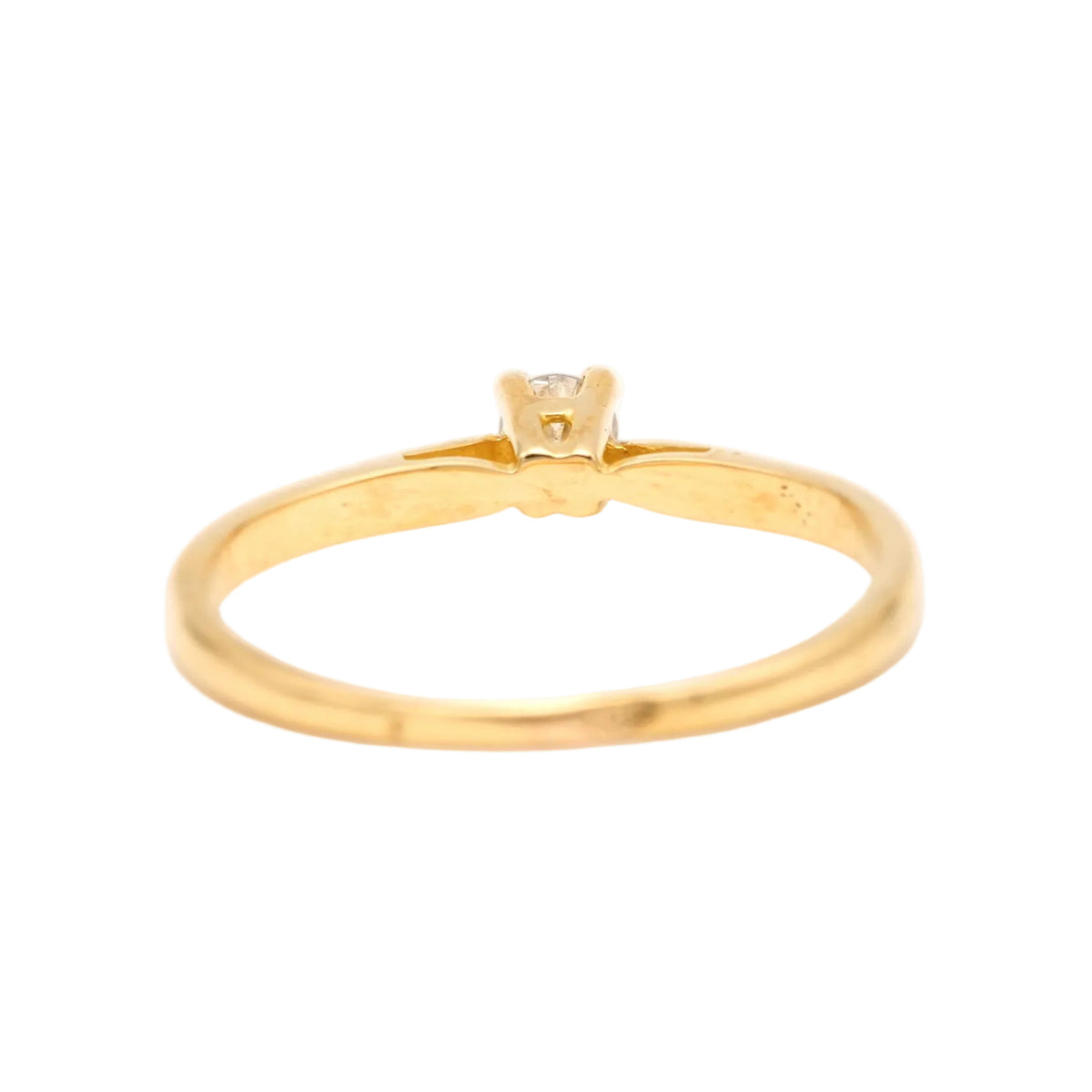 Bague Solitaire en or jaune et diamant