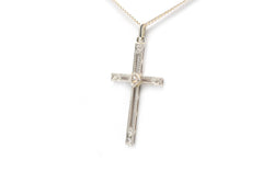 Pendentif en or blanc et diamants