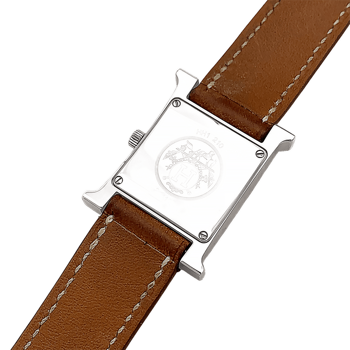 Montre HERMÈS "Heure H" PM en acier et cuir