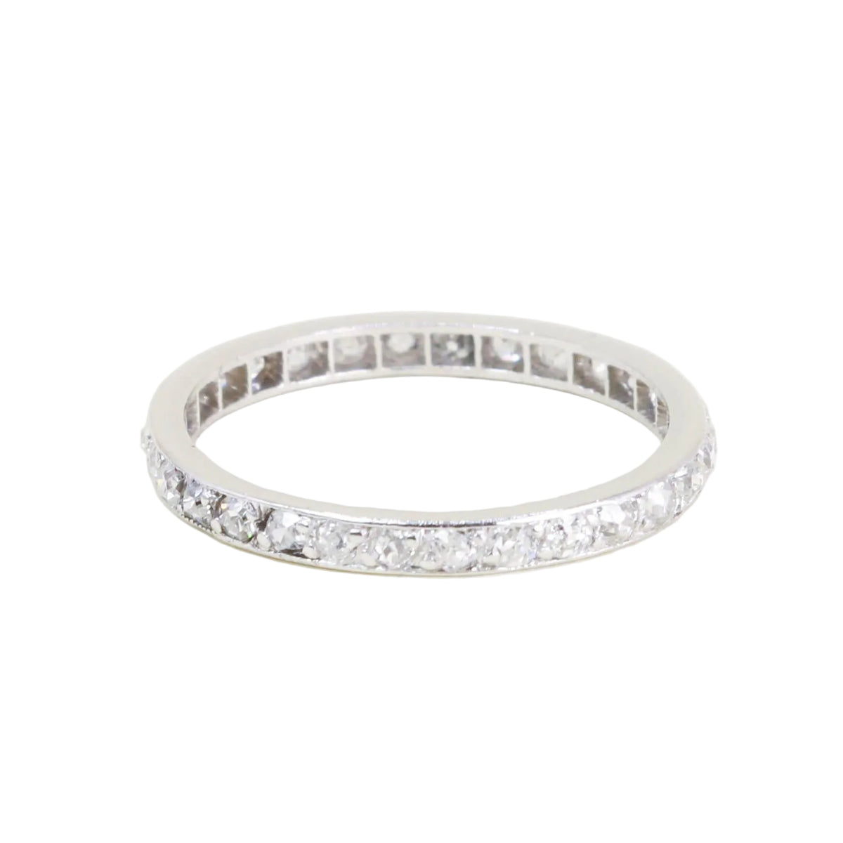 Bague Alliance en platine et diamants