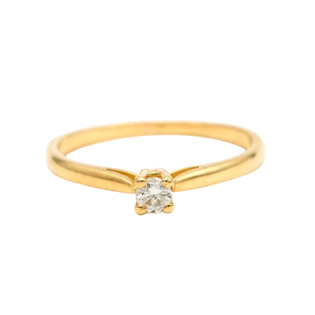 Bague Solitaire en or jaune et diamant