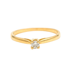 Bague Solitaire en or jaune et diamant