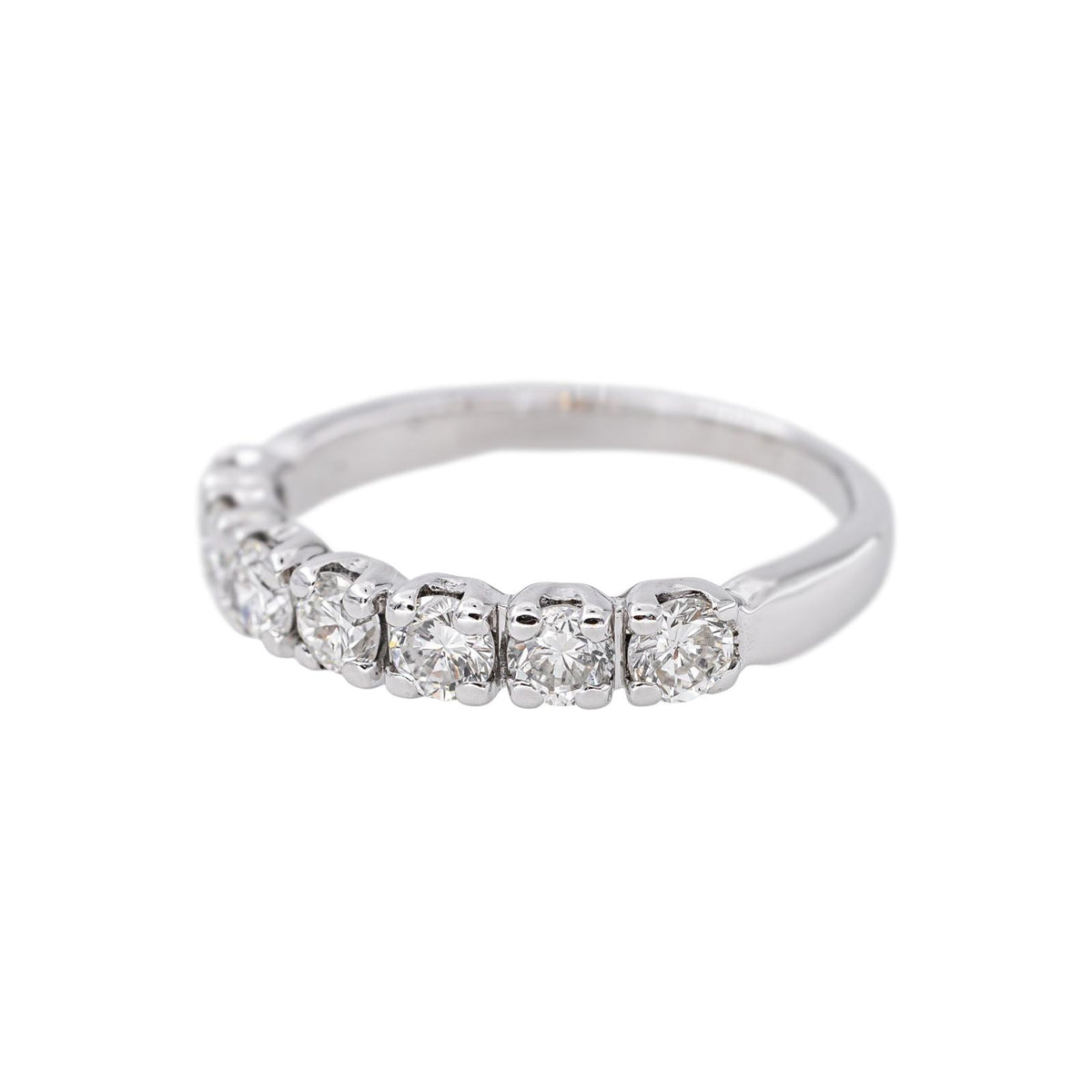 Bague Demi-alliance Or blanc Diamant
