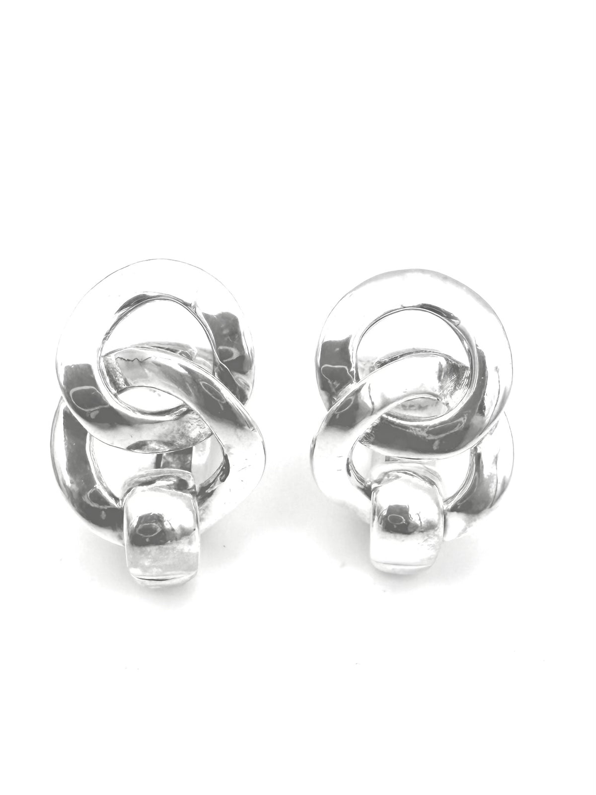 Boucles d'oreilles Clips HERMÈS en argent