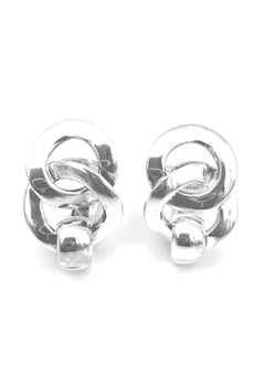 Boucles d'oreilles Clips HERMÈS en argent