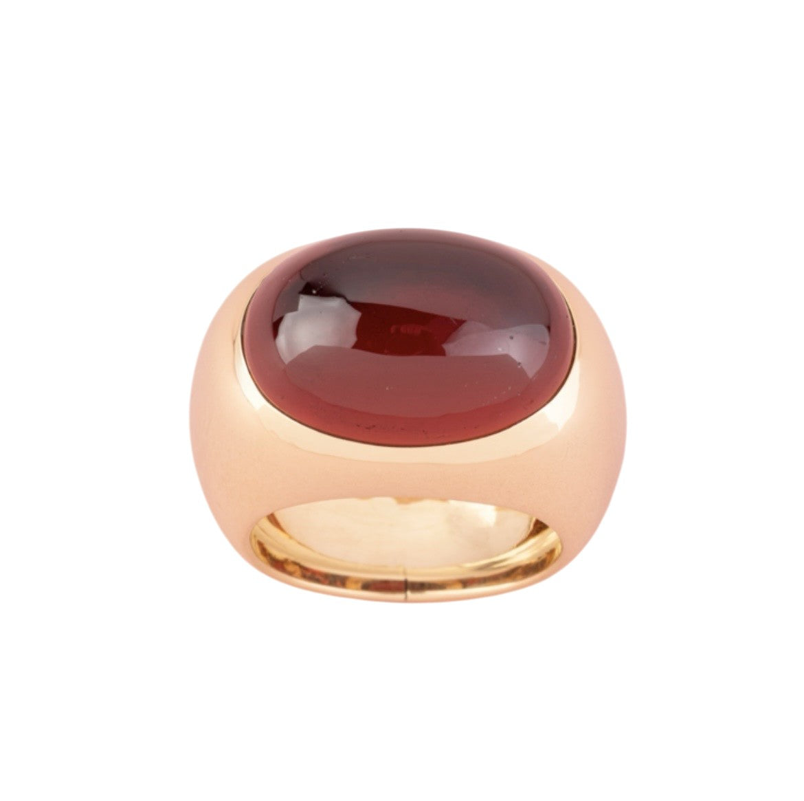 Bague Dôme POMELLATO en or jaune et grenat