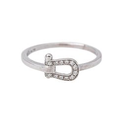 Fred Bague Force 10 Or blanc Diamant - Castafiore