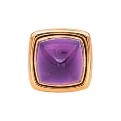 Fred Bague Pain de sucre Or rose Améthyste - Castafiore