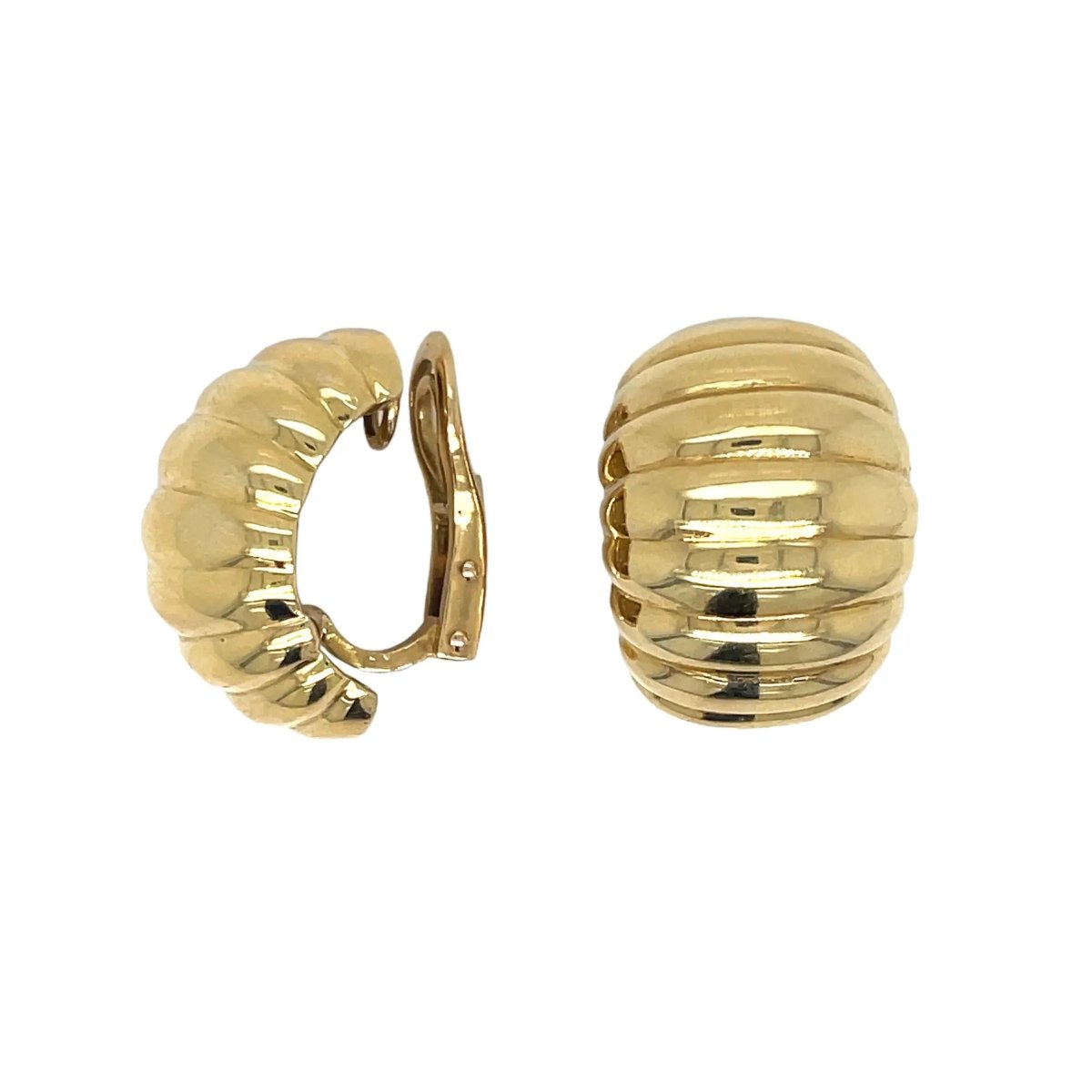 Fred Yellow Gold Half - Hoop Earring - Castafiore