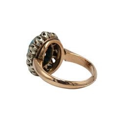 Bague Pompadour en or rose, turquoise et diamants