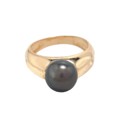 Bague Solitaire en or jaune et perle
