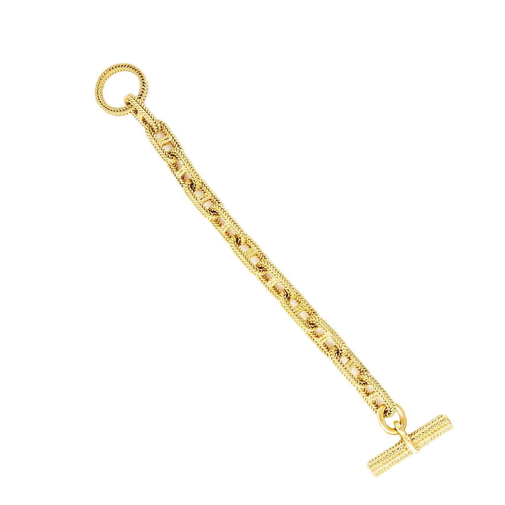 Bracelet HERMÈS par GEORGES LENFANT "Chaîne d'ancre Vendôme" en or jaune
