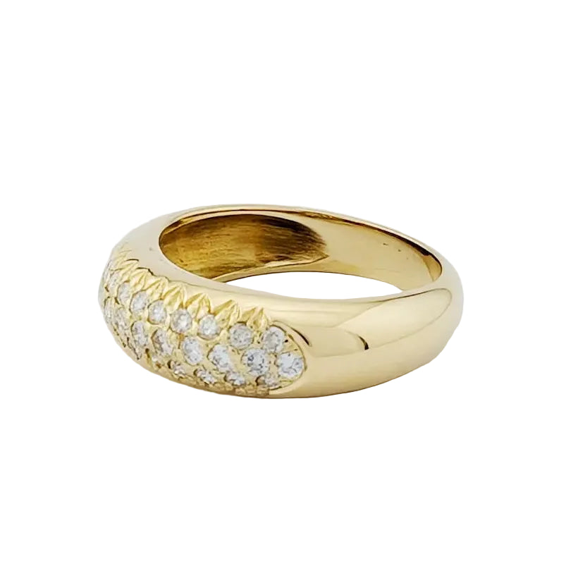 Bague Pavée en or jaune et diamants