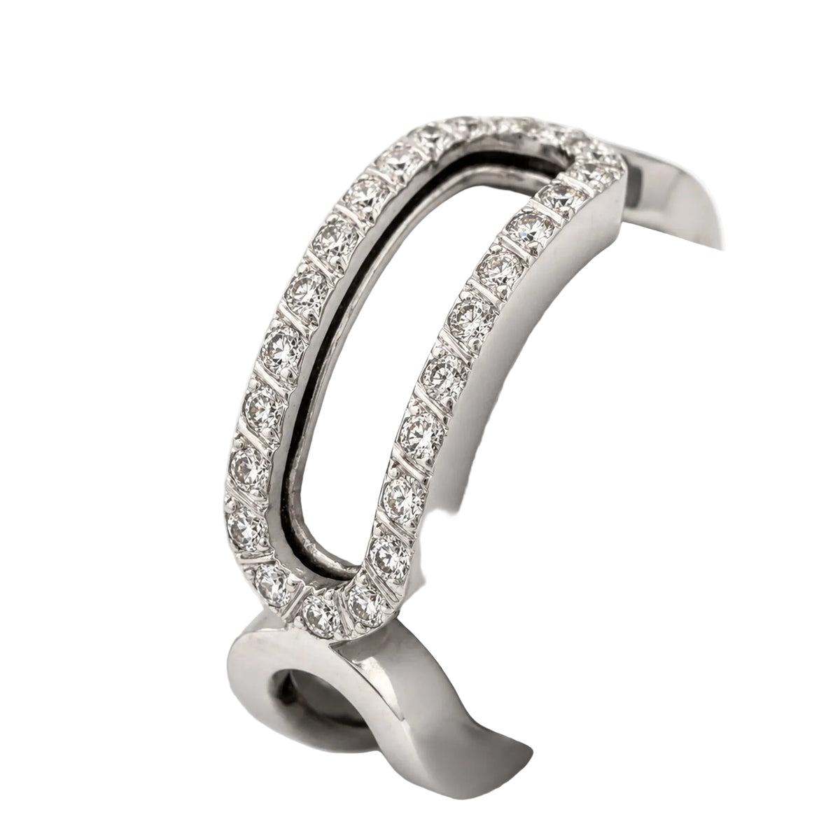Bague en or blanc et diamants