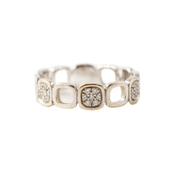 Bague DINH VAN "Domino" en or blanc et diamants