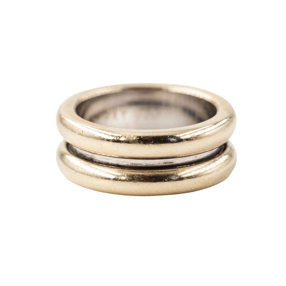 Bague Bandeau POIRAY "Symboles" en or blanc, en or jaune et en or rose