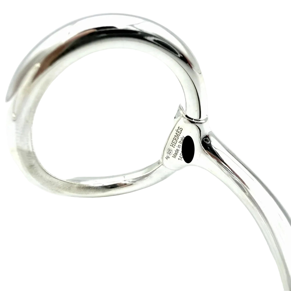 Bracelet Jonc HERMÈS "Nausicaa" GM en argent
