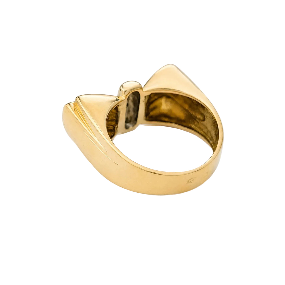 Bague Tank en or jaune et diamants