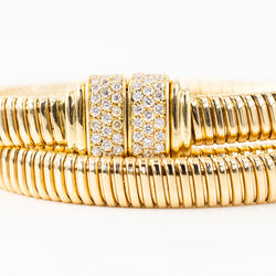 Bracelet Tubogas en or jaune et diamants