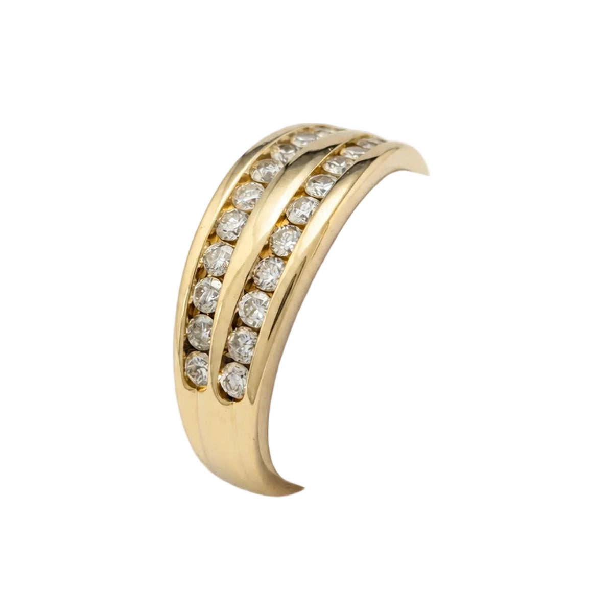 Bague Alliance en or jaune et diamants