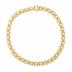 Collier Maille en or jaune, or blanc et or rose