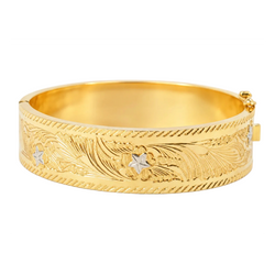 Bracelet Manchette en or blanc et or jaune