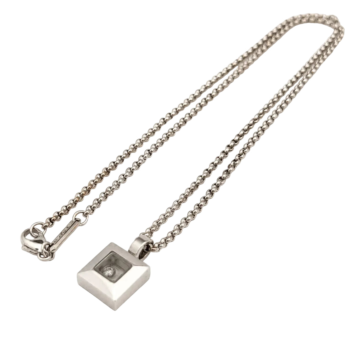 Collier Pendentif CHOPARD "Happy Diamonds" en or blanc et diamant