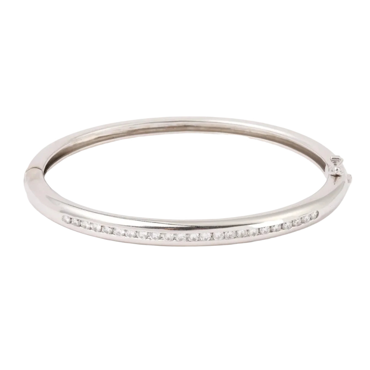Bracelet Jonc en or blanc et diamants