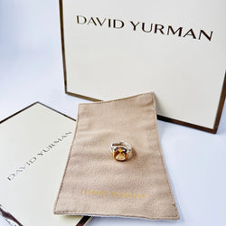 Bague DAVID YURMAN "Albion" en or jaune, argent et citrine