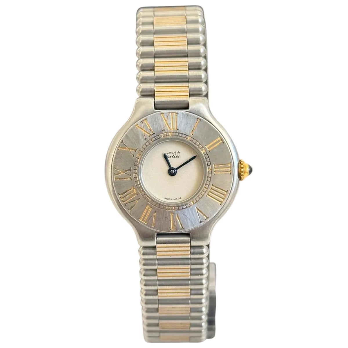 Montre CARTIER "Must 21" en acier et plaqué or