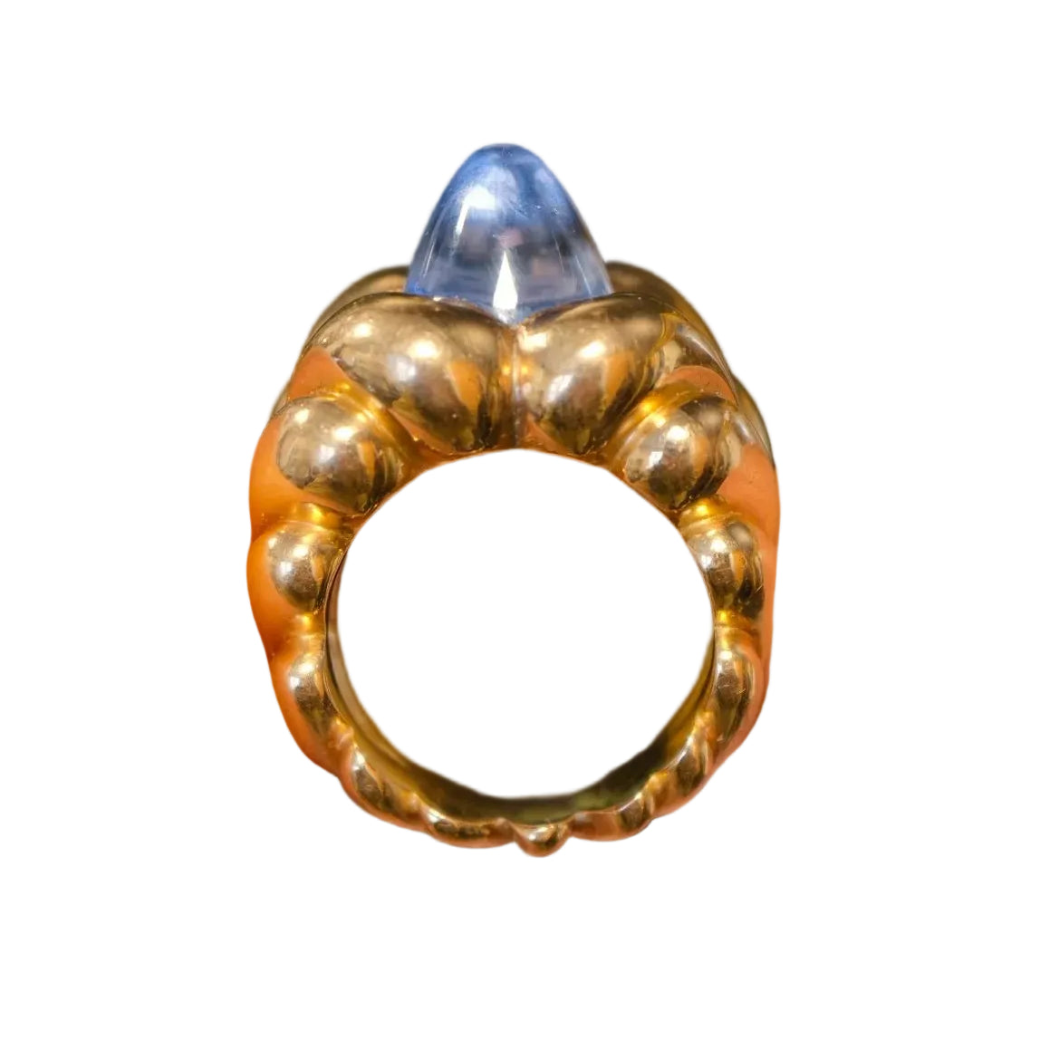 Bague Cocktail en or jaune et saphir
