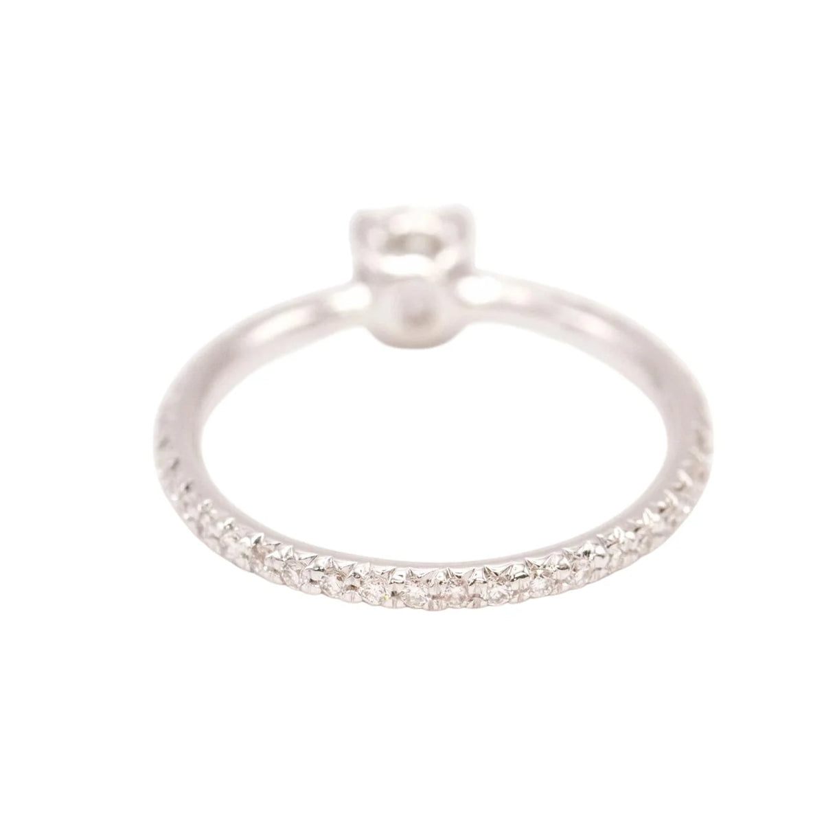 Bague Solitaire en or blanc et diamants