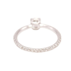 Bague Solitaire en or blanc et diamants